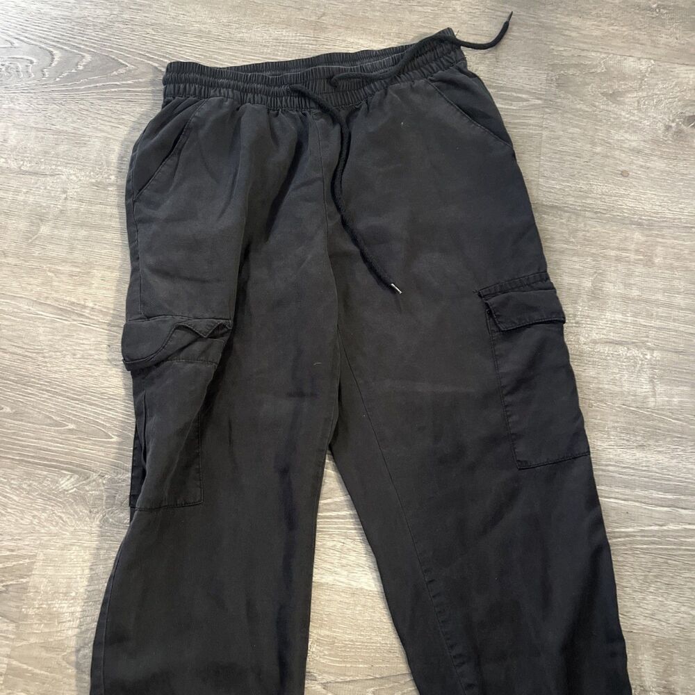 Indigo Rein Cargo Joggers Black Boho Style Women’s Size M